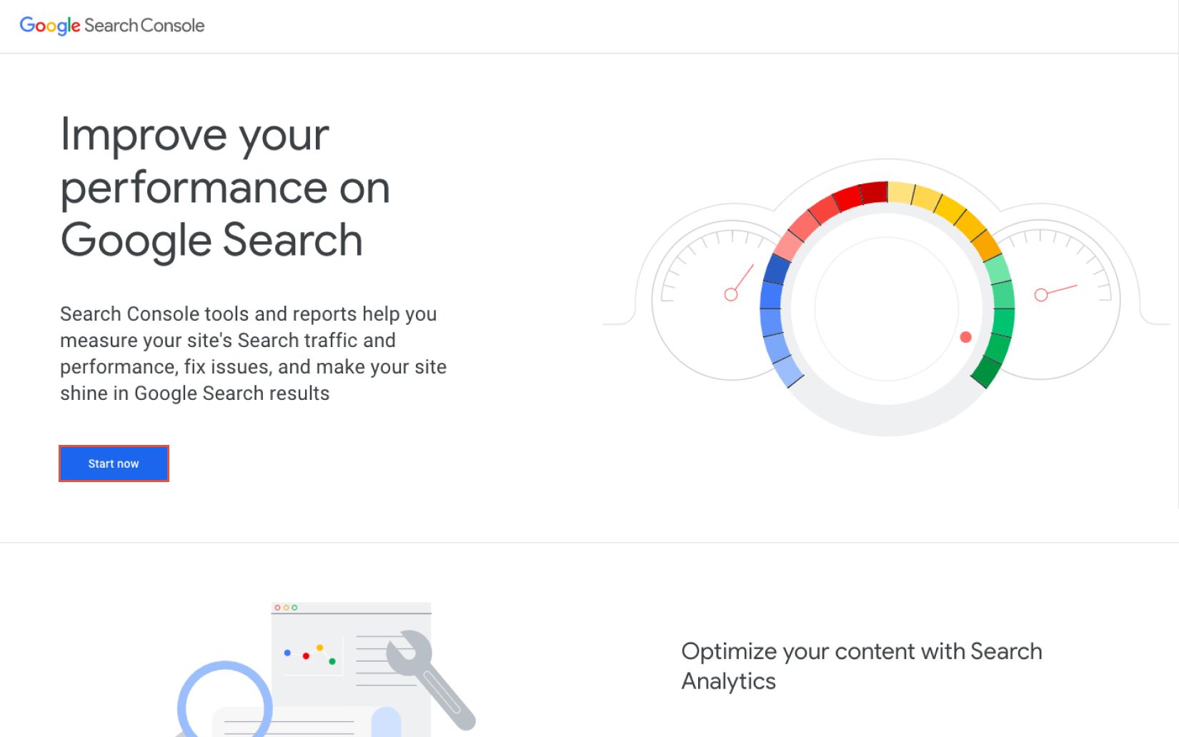 Google Search Console first step