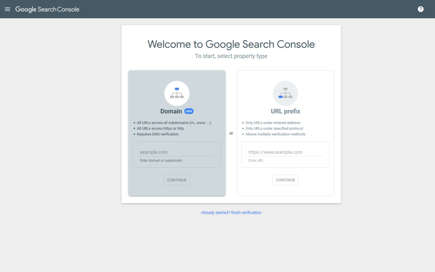Google Search Console authenticate your site