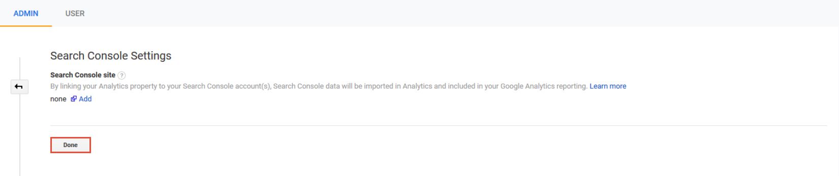 Connect Google Analytics and Search Console
