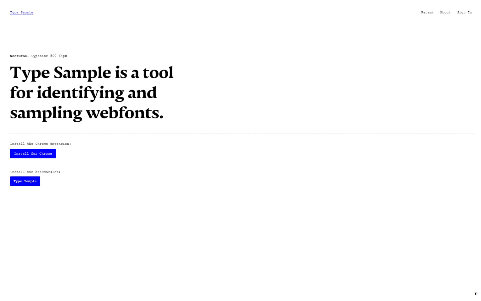 What font is this with TypeSample