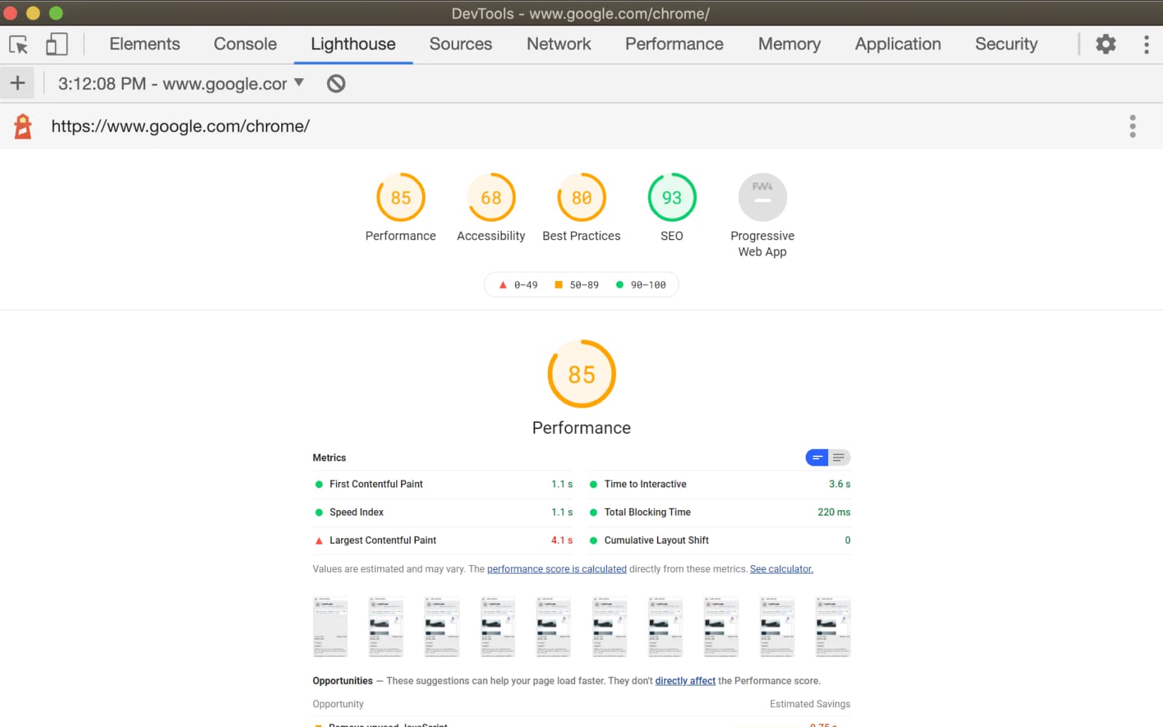 Tools to measure Google Core Web Vitals