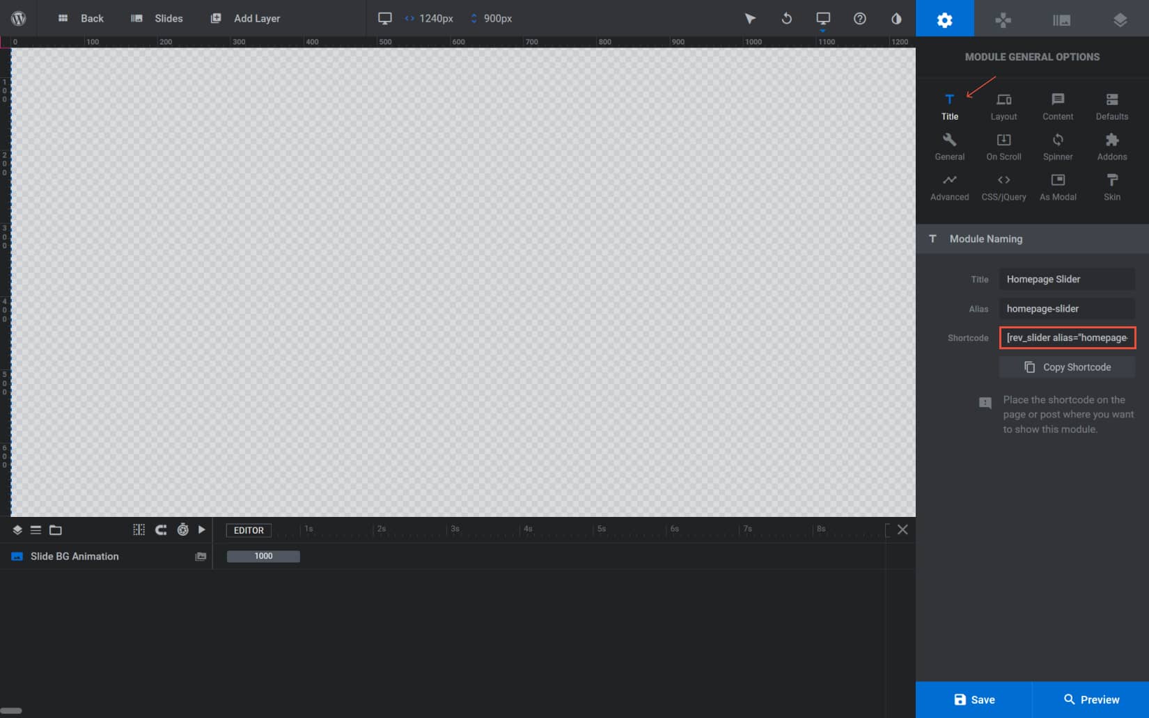 Slider Revolution Shortcode