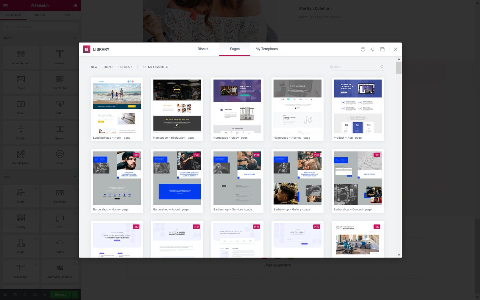 how to insert the template library