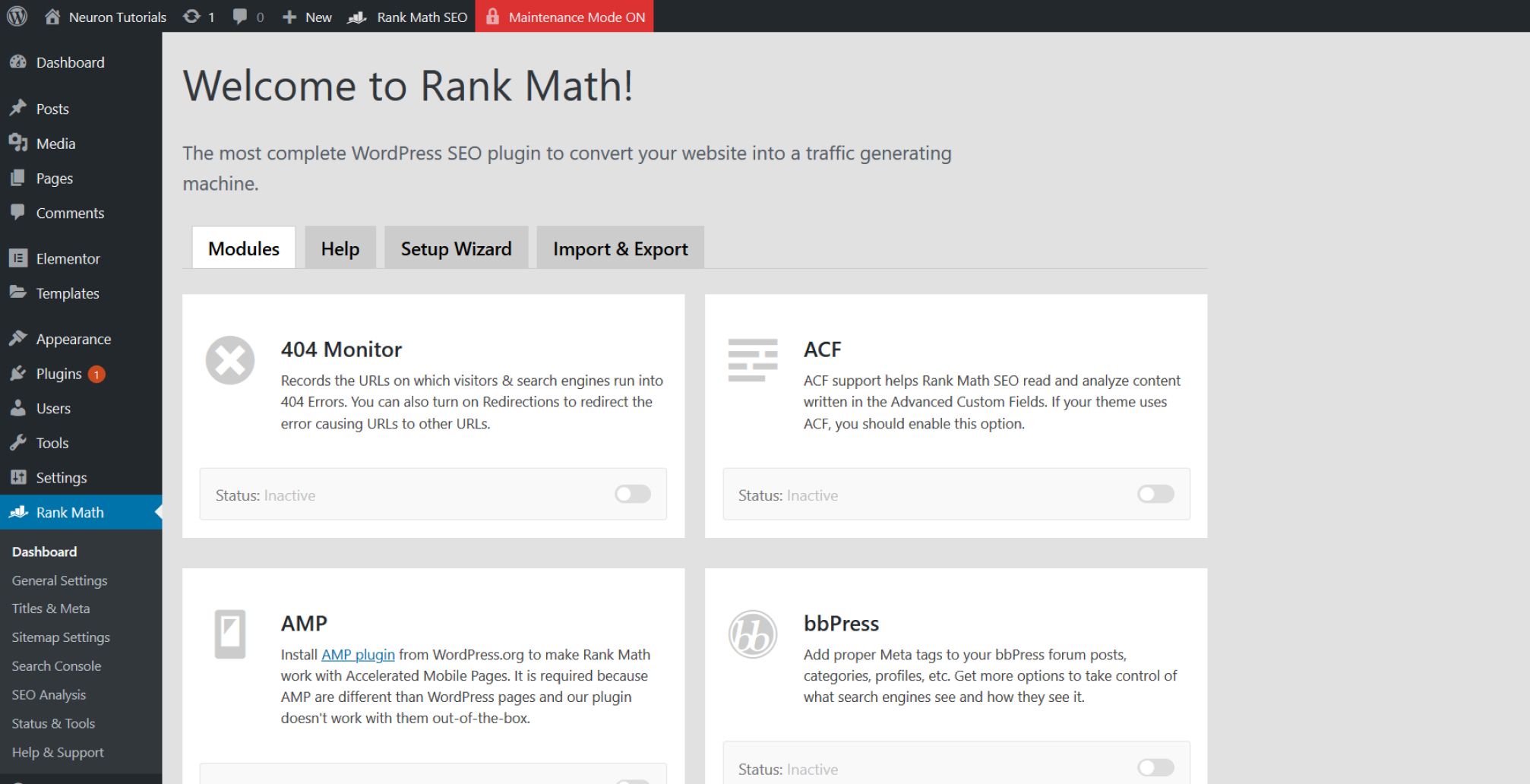 Rank Math Modular Framework