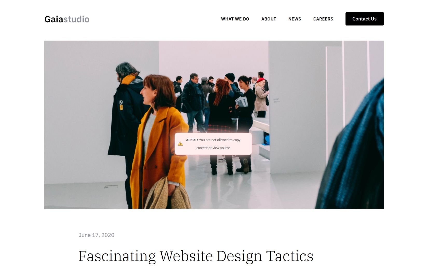 Content protection from right click. How to disable the right-click