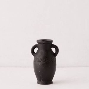 Black Clay Vase