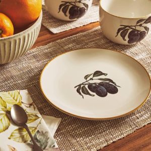 Plum Decorated Plate