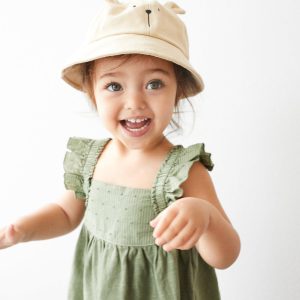 Green Dress with Stripes