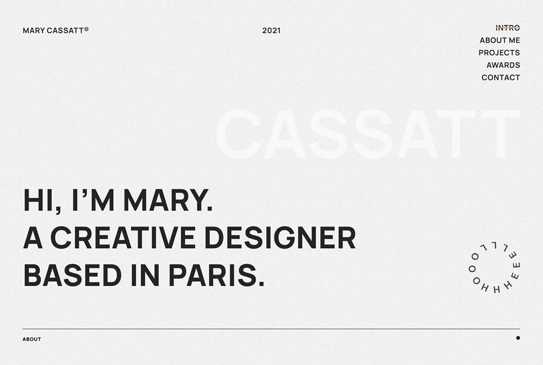 Hello - Minimal Personal Portfolio