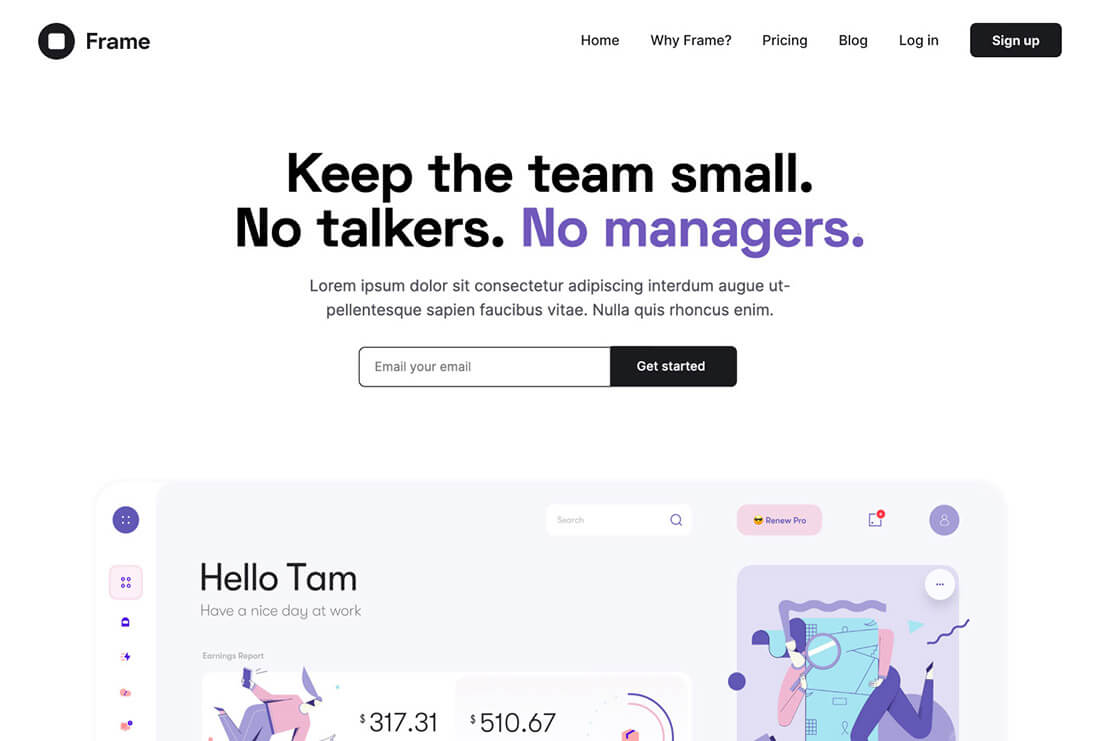 Frame - SaaS App and Landing Elementor Demo