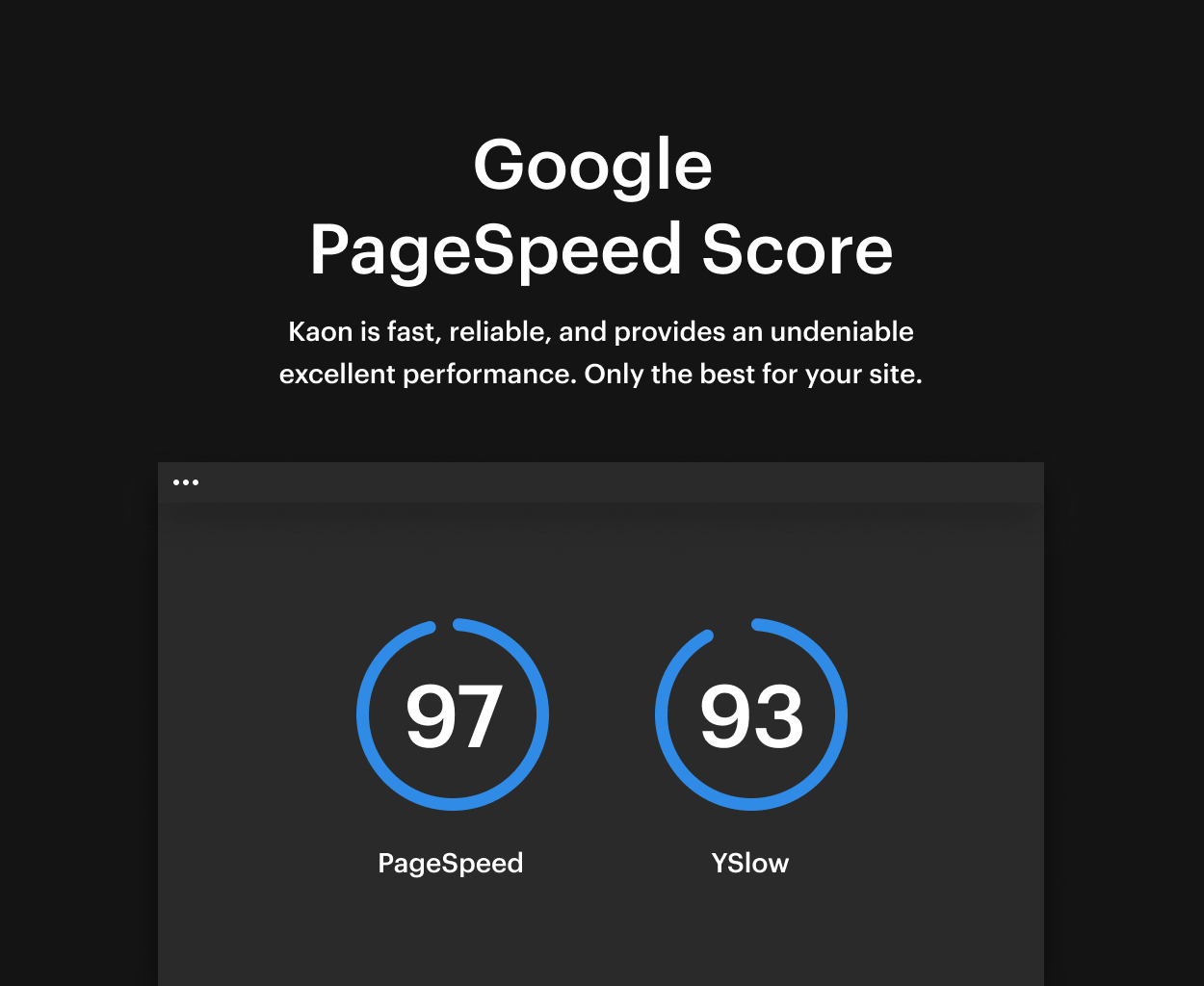 Kaon WordPress Theme - Speed