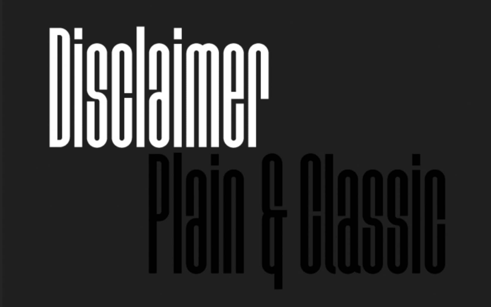 Best Free Display Fonts Disclaimer