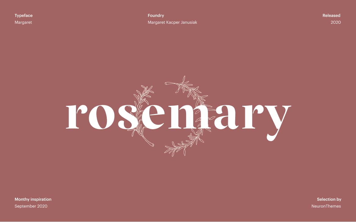 Best Free Display Fonts Margaret