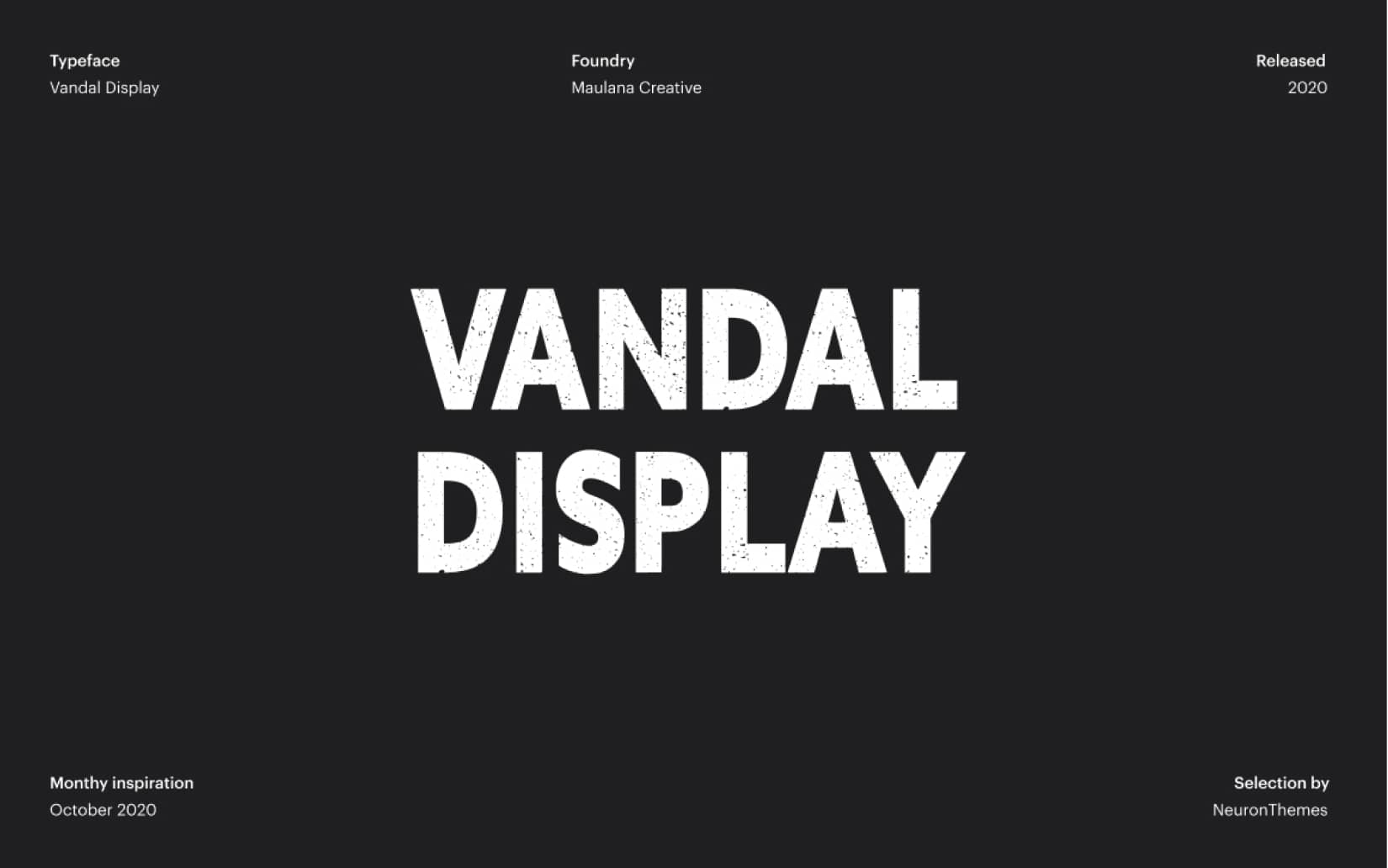 Best Free Display Fonts Vandal
