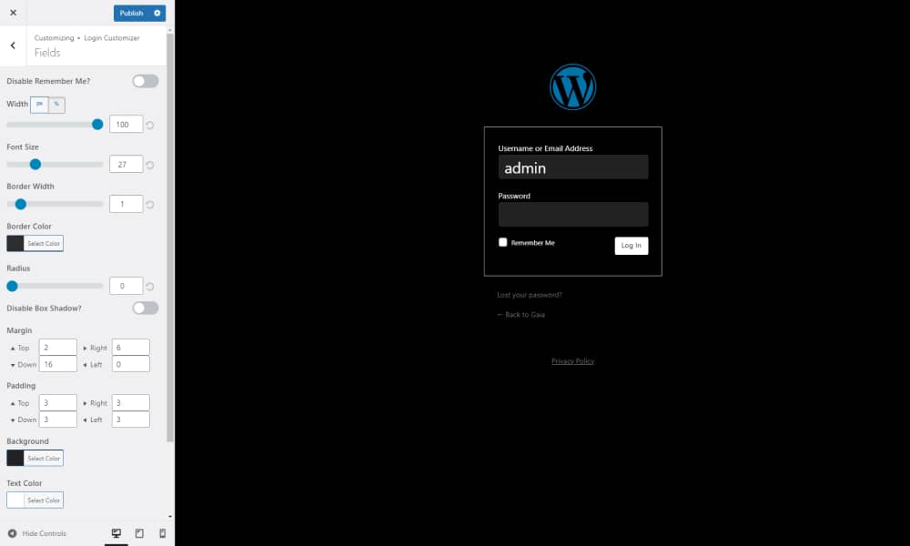 Design the login page for with a free WordPress plugin