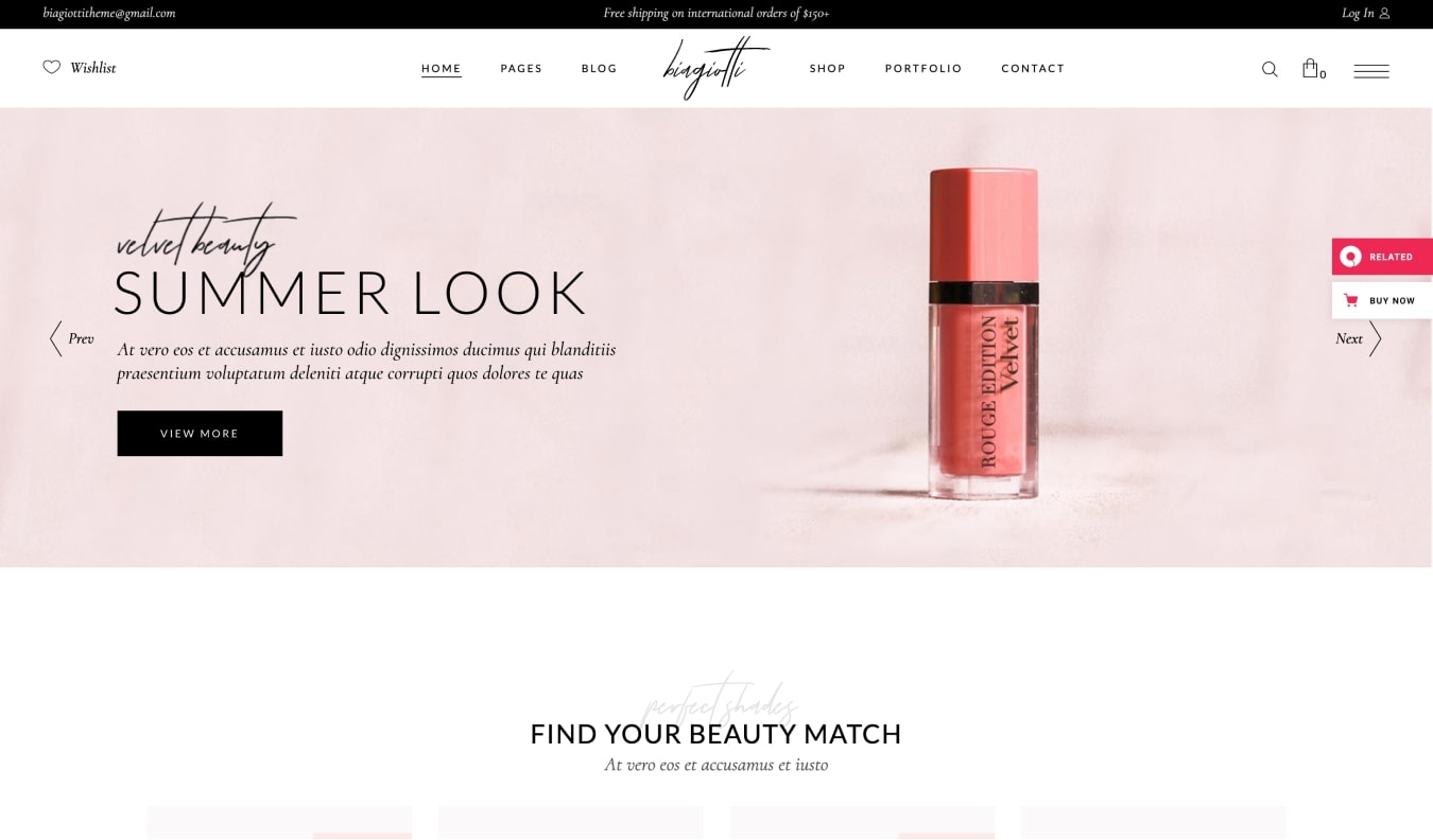Biagiotti Beauty and Cosmetics WooCommerce Theme