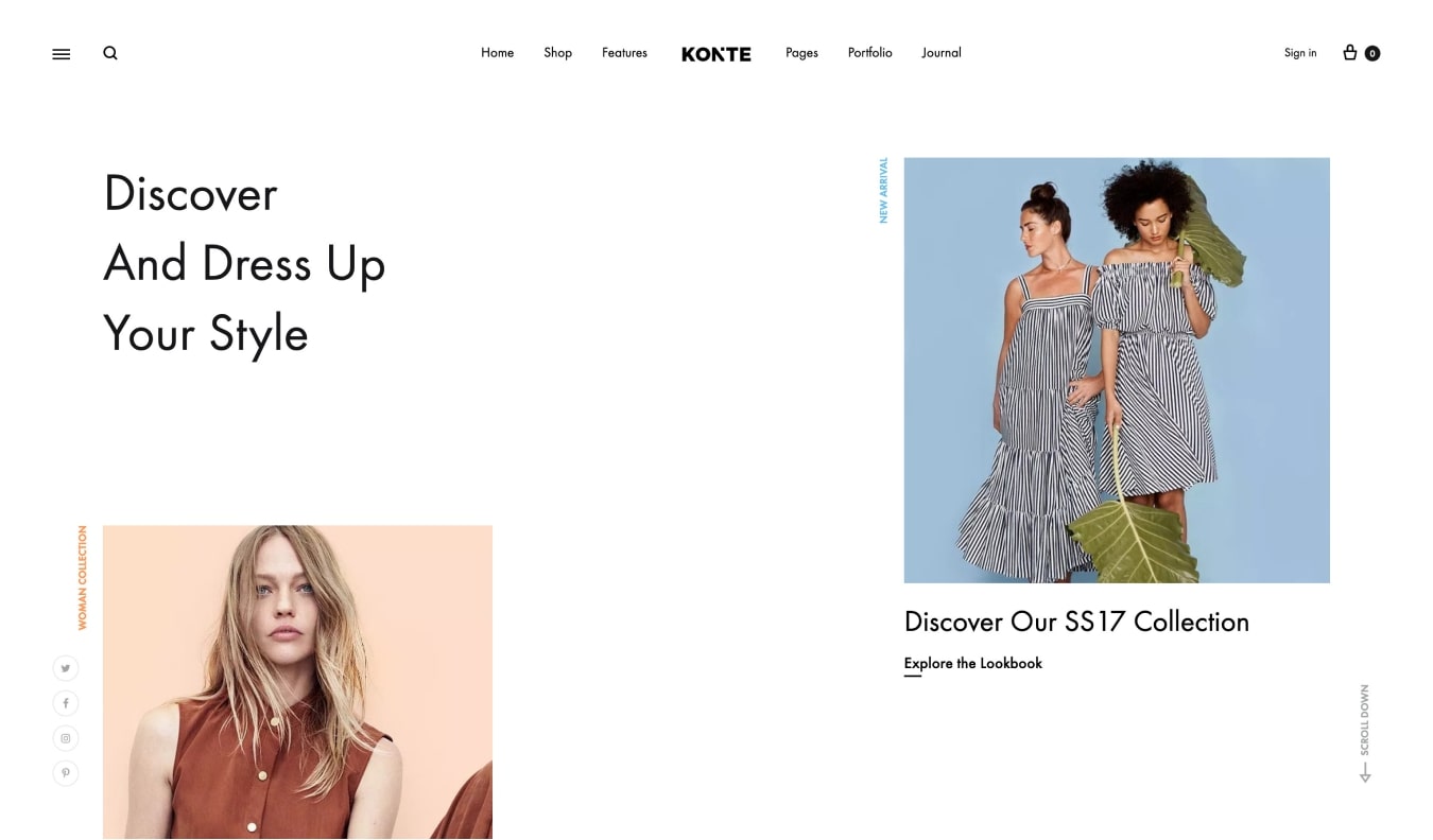 Konte Minimal WooCommerce Theme