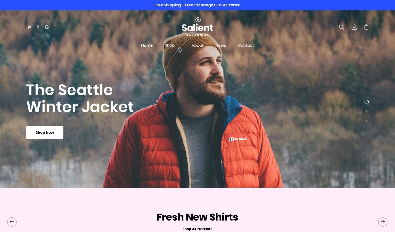 Salient Premium WooCommerce Theme