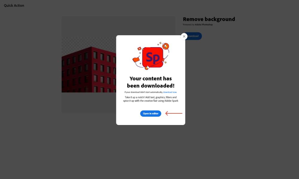 Access the Spark Adobe Editor