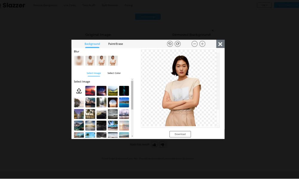 Add color or image to the background