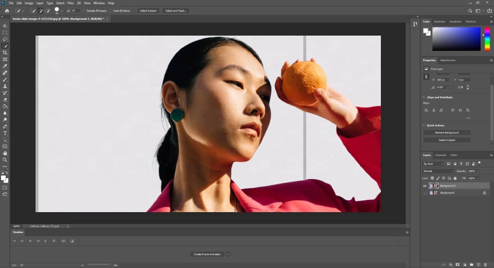 Remove Background with Photoshop - Preview