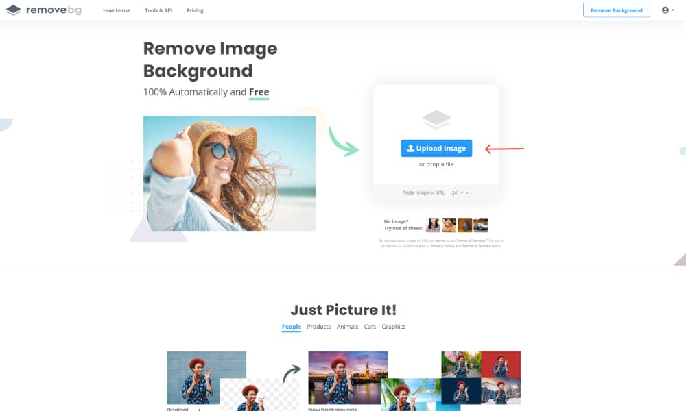 Remove the background of images with Remove BG