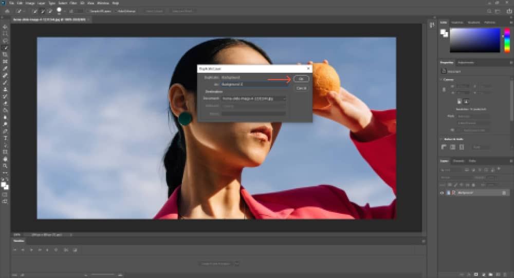 create a duplicate layer in photoshop 1