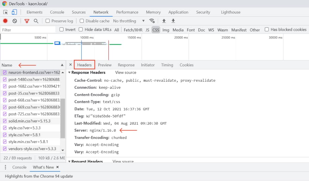 Find the server that your site in running on