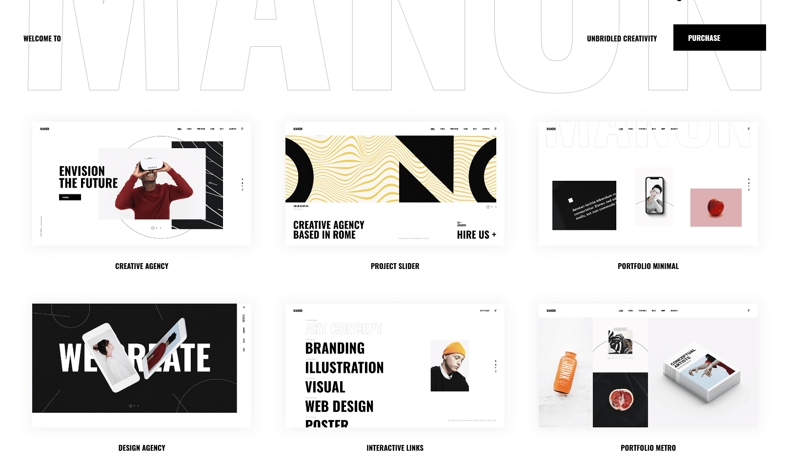 Manon- Minimal WordPress theme display