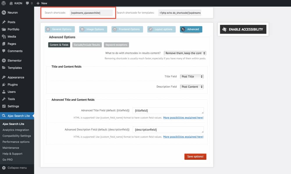 Ajax Search WordPress plugin