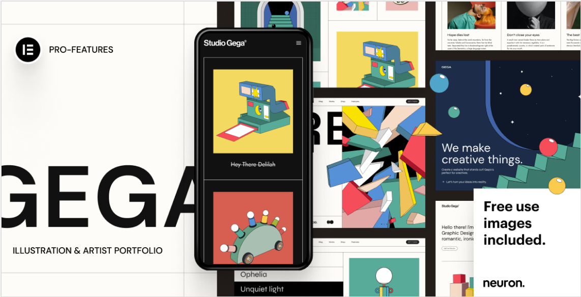Gega - Illustration & Artist Portfolio Theme 8
